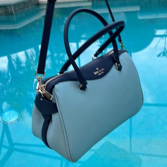 Kate Spade Colorblock Pebbled Leather Mimi Satchel Aphrodite - Picture 3 of 16